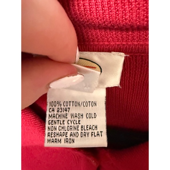 Talbots Red Button Front Collared Cardigan Sweater Women's Size L - Picture 3 of 7